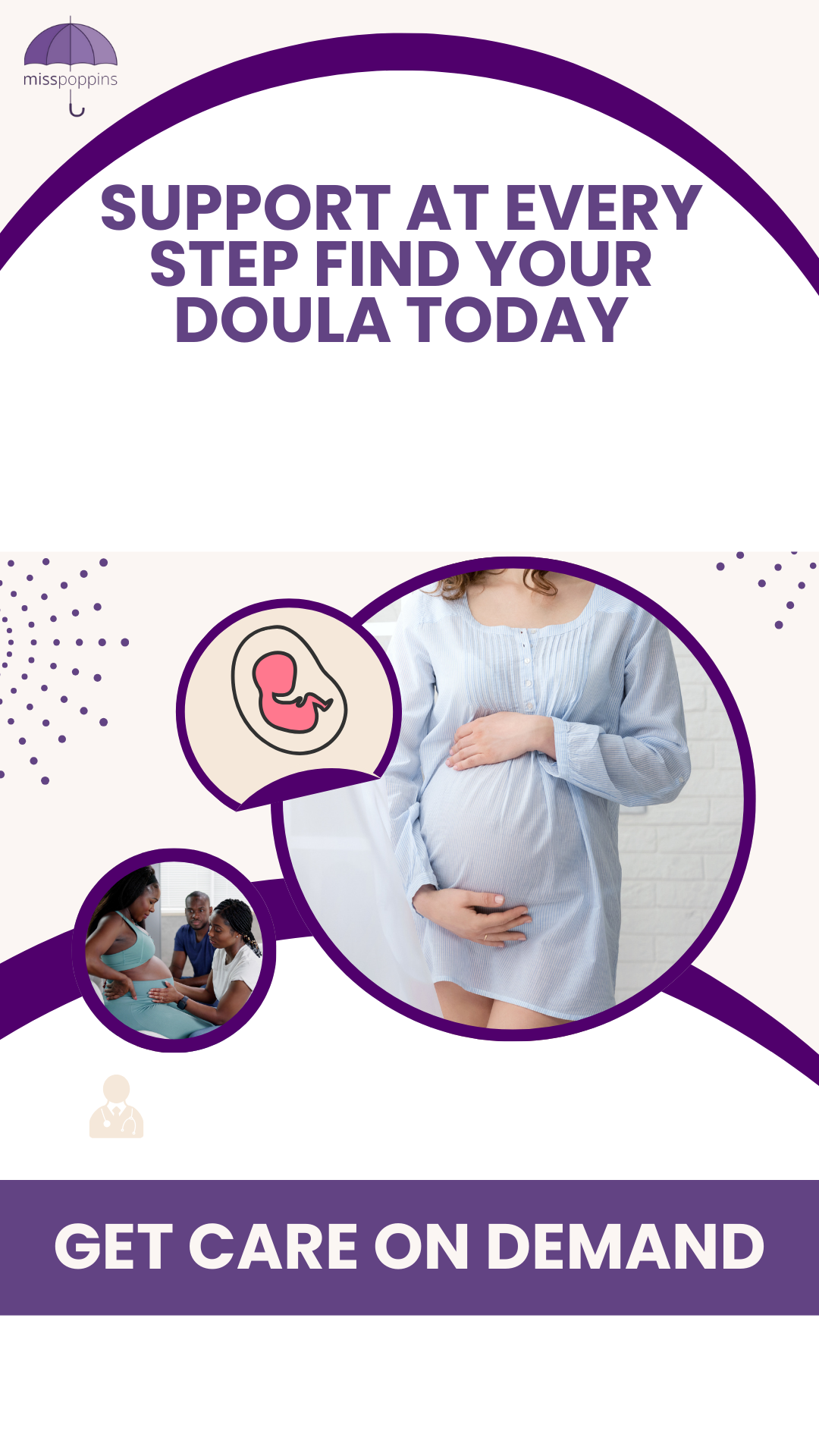 On-demand doula services ad