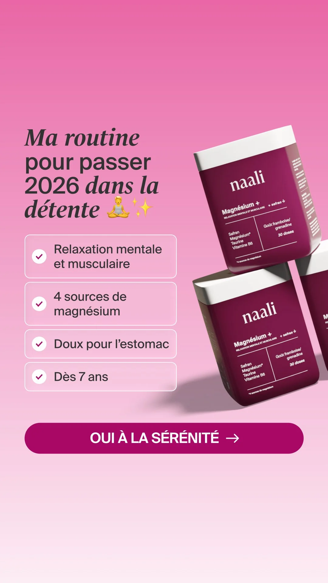 Naali magnesium supplement social campaign design